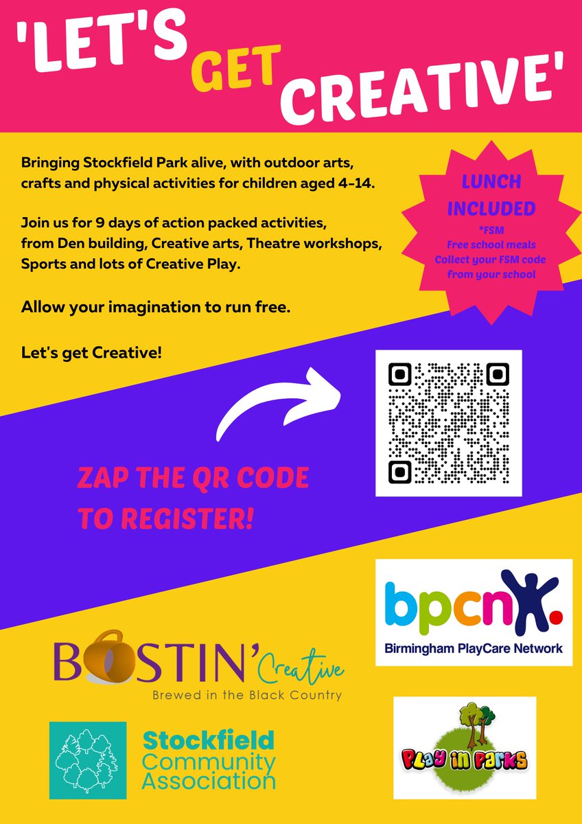 Building Community Together (@buildingcommun3) on Twitter photo <a href="/BrumScrapstore/">Scrapstore Birmingham</a> & <a href="/bringitonbrum/">Bring it on Brum!</a>'s #FREE #Holiday Activity & Food Programme at Stockfield Park! From #arts #play #sports & food there's lots to keep kids busy! Booking essential.
Week 1: 21st Aug-25th Aug. 11am-3pm
Week 2: 29th Aug-1st Sep. 11am3pm
#bringitonbrum #playinparks <a href="/BrumScrapstore/">Scrapstore Birmingham</a> & <a href="/bringitonbrum/">Bring it on Brum!</a>'s #FREE #Holiday Activity & Food Programme at Stockfield Park! From #arts #play #sports & food there's lots to keep kids busy! Booking essential.
Week 1: 21st Aug-25th Aug. 11am-3pm
Week 2: 29th Aug-1st Sep. 11am3pm
#bringitonbrum #playinparks