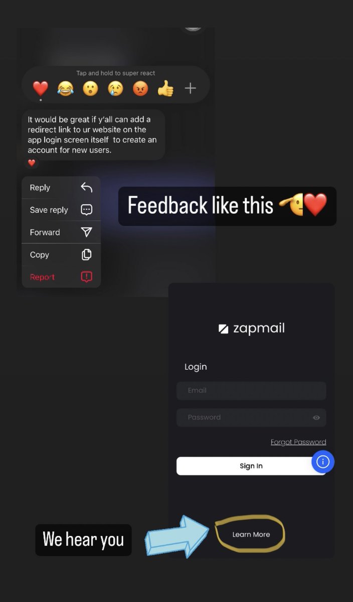 We love it when we hear #feedback and #ideas to improve from you. ✨

We take them quite seriously 👇🏼