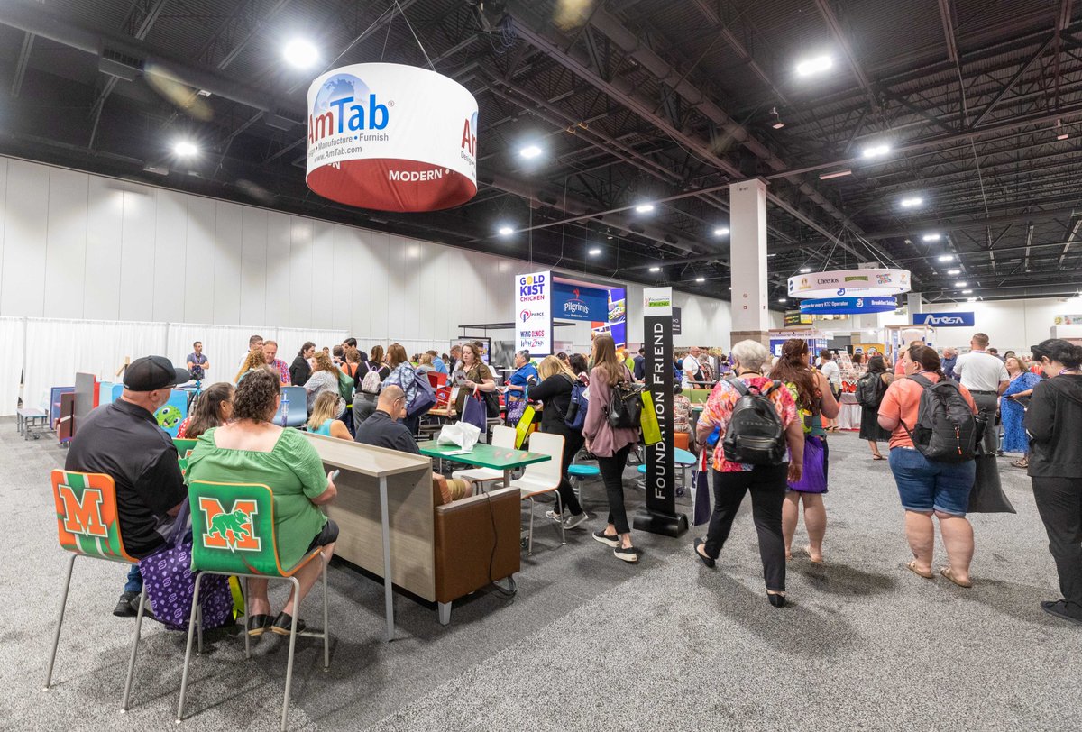 AmTab's tweet photo. AmTab had an amazing time at #ANC23!
Complimenting the incredible school meals with a beautiful environment filled with quality furniture, signage, graphics, and décor helps increase participation! https://t.co/VQ0nr4N9m1