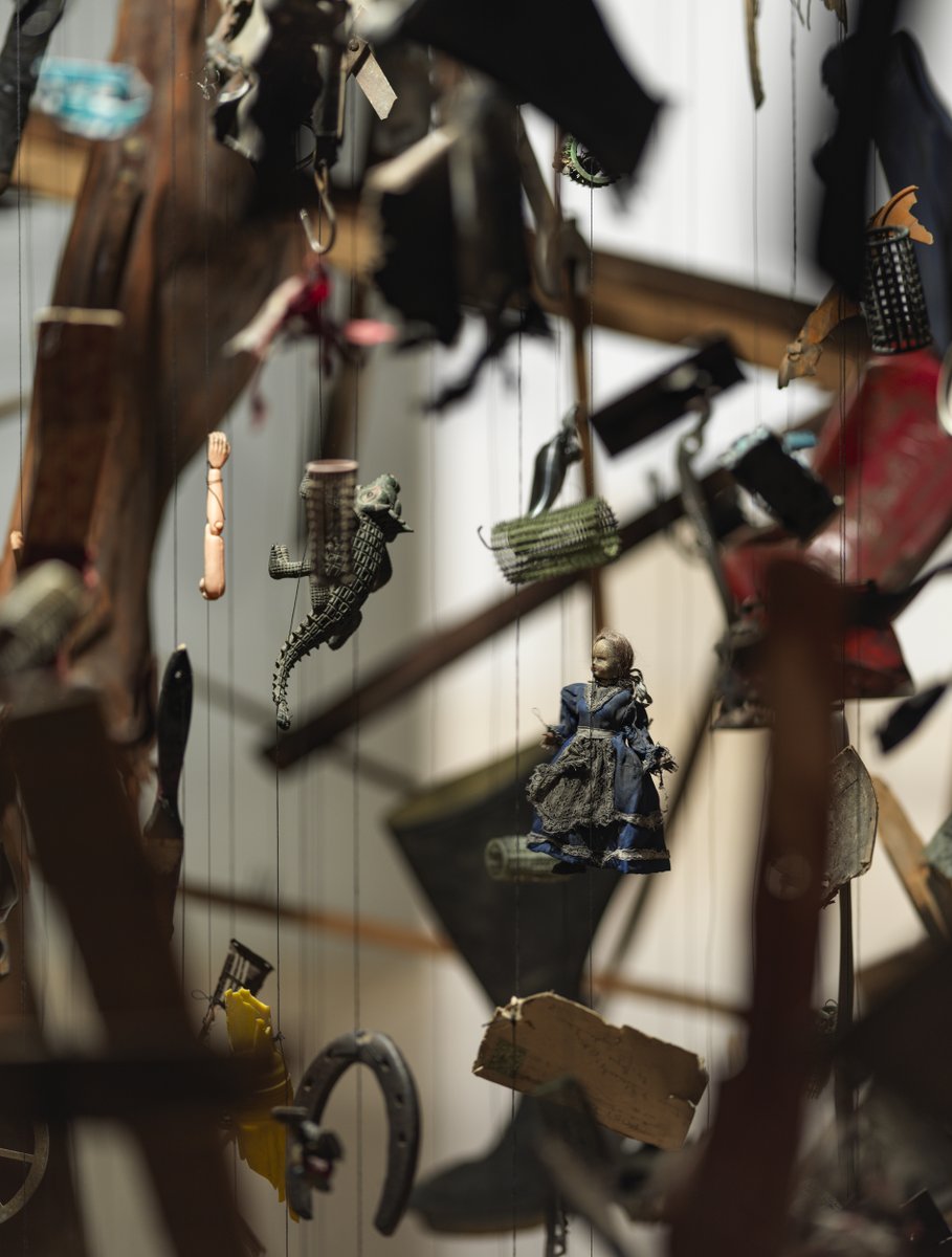 Tate's tweet photo. 💥 Happy birthday #CorneliaParker! 

Parker's 'Cold Dark Matter: An Exploded View' shows off the scattered contents of a garden shed, which was exploded by the British Army at the artist's request.

🏚️ Cold Dark Matter: An Exploded View, 1991. Currently not on display. https://t.co/H6w4qwLSqs