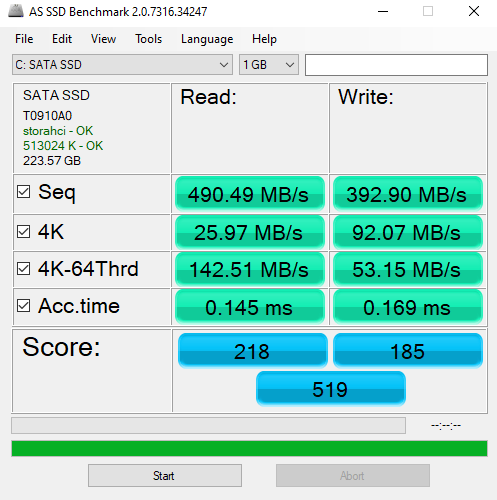 ily_Project's tweet photo. @Dety0 Heres the thing for the main ssd The harddisk is only used for storage of photos and stuff not really anything more than 12gb is on it only games are there on the SSd here's the SSd score https://t.co/CwAH2aT1Cf