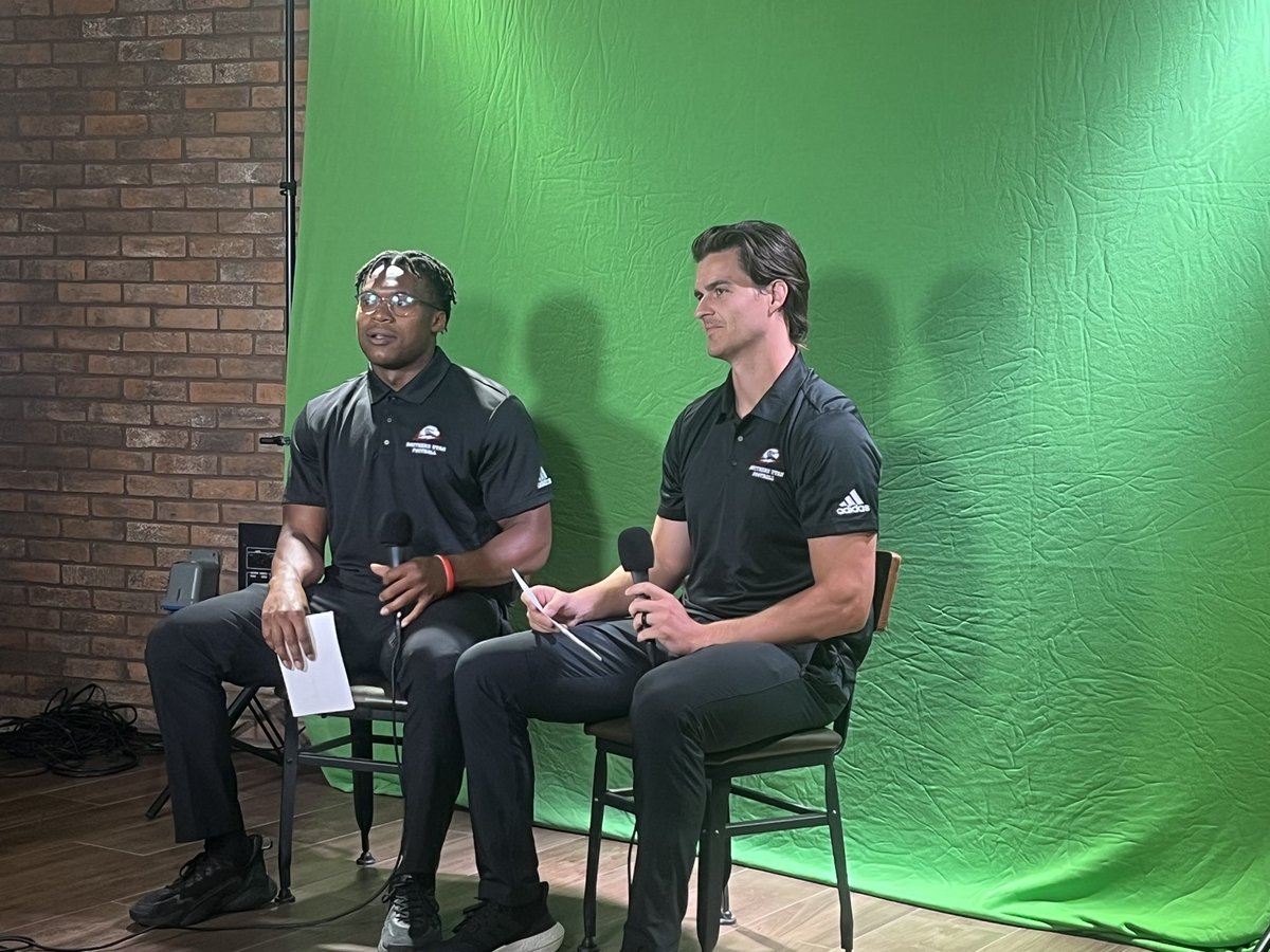 SUUFB_'s tweet photo. Gettin it started early at UAC Media Day!

#FocusFightFinish ⚡️ #TBirdNation ⚡️ #RaiseTheHammer https://t.co/sEO0OokxBm