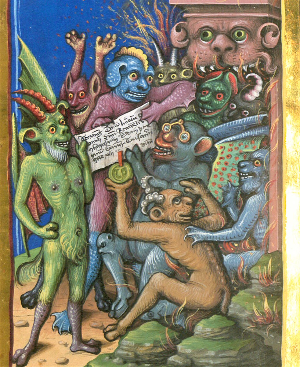 demon party, germany, 15th century