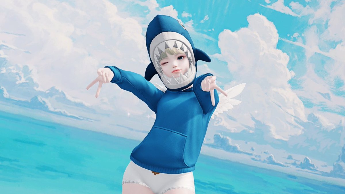 Reframe848's tweet photo. ドウモ~ サメデス~ !🦈
Domo! Same Desu~! 🌊

 #ロストアーク #ホロライブ 
#LostArk #HololiveEN #gawrgura https://t.co/2pByApi5EN