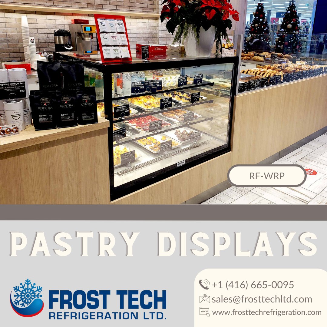 FrostTechRefrig's tweet photo. Perfect straight glass displays for your delicious pastries! Contact us today! 😍🍰

https://t.co/fBvnbuIlWh 
 #pastrydisplaycase #pastry #display #bakerydisplay #pastrycase #pastrydisplay #bakerydisplaycase #foodequipment #commercialrefrigerationequipment #commercialfoodequip https://t.co/GKMjstShdQ