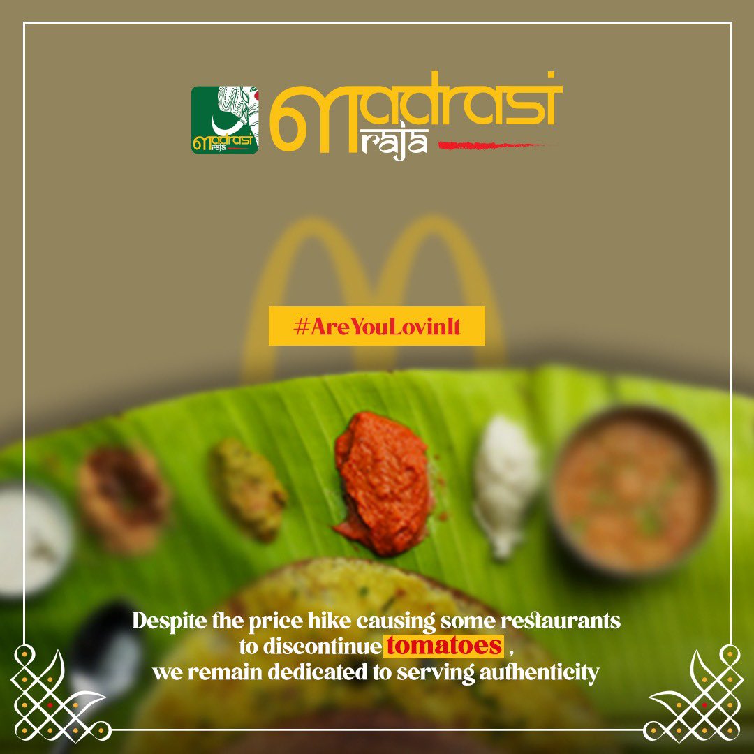 While the rest of the world has forsaken tomatoes on their menus, Madrasi Raja stays true to its roots, valuing authenticity over price.

#madrasirajaindia #raajparee #tomato #welovetomato #tomatorateshigh