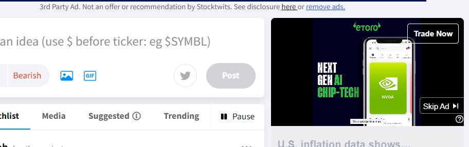 wasmitmedia's tweet photo. Oh look it's another tiny muted Youtube skippable that an advertiser is paying as a full view (on Stocktwits). 
But no, that cannot be, Google said that WSJ article was inaccurate? https://t.co/YC3RaeT0dh