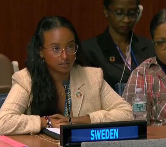 SwedenUN 🇸🇪 (@swedenun) on Twitter photo ”Young people worldwide are essential for conducting intergenerational dialogue as reliable partners in the implementation of the #SDGs. With real and meaningful youth inclusion, we can catalyze change.” ~ Bitanya Kassaye, <a href="/LSU_se/">Landsrådet Sveriges Barn- o Ungdomsorganisationer</a> at #HLPF2023 #SWEatHLPF ”Young people worldwide are essential for conducting intergenerational dialogue as reliable partners in the implementation of the #SDGs. With real and meaningful youth inclusion, we can catalyze change.” ~ Bitanya Kassaye, <a href="/LSU_se/">Landsrådet Sveriges Barn- o Ungdomsorganisationer</a> at #HLPF2023 #SWEatHLPF