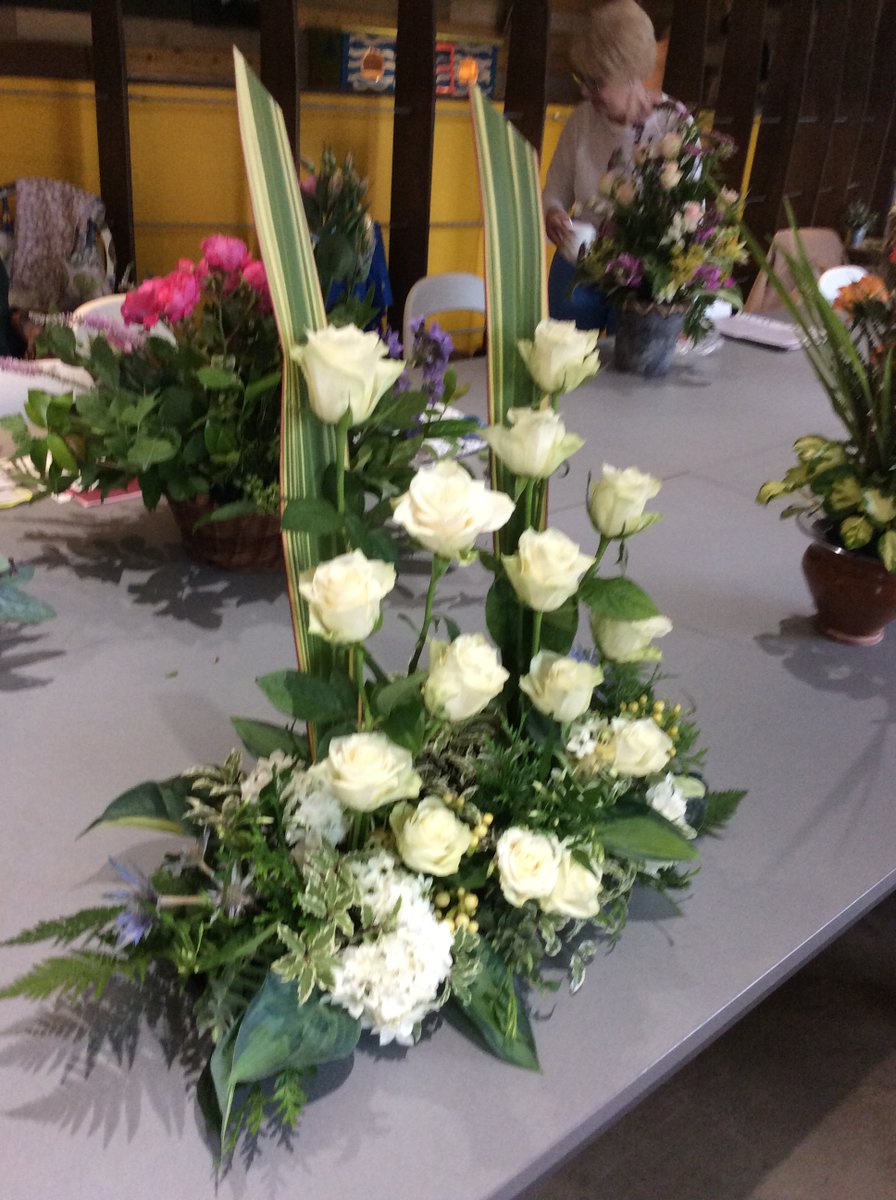 Last day for our lovely floral art group, we will miss them and their wonderful displays, good luck to the group as they move on, we will keep in touch.  'Keep Creating...'