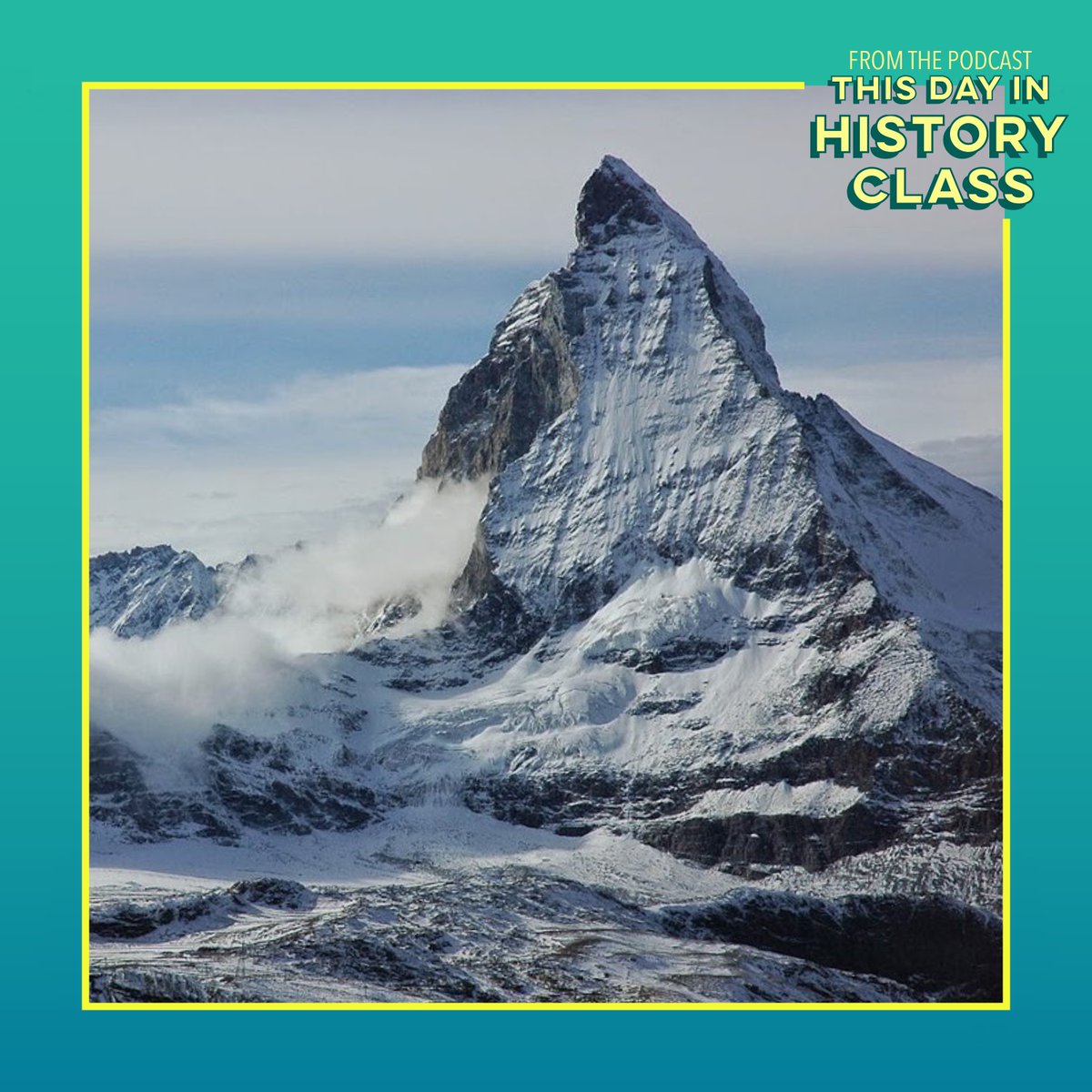TDIHCshow's tweet image. On this day in 1865, British climber Edward Whymper and six companions completed the first ascent of the Matterhorn.

#EdwardWhymper #Matterhorn #Mountain #Alps #FirstAscent #Zermatt #TDIHC #ThisDayInHistory #TodayInHistory #OnThisDay #July14

Listen now:
omny.fm/shows/this-day…
