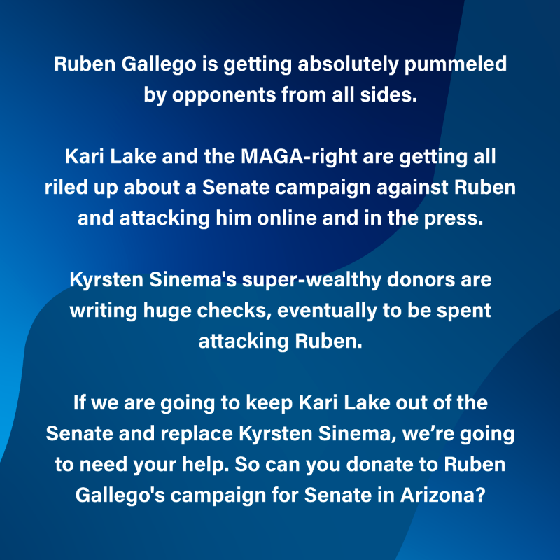 RubenGallego's tweet photo. Can you help us fight back?