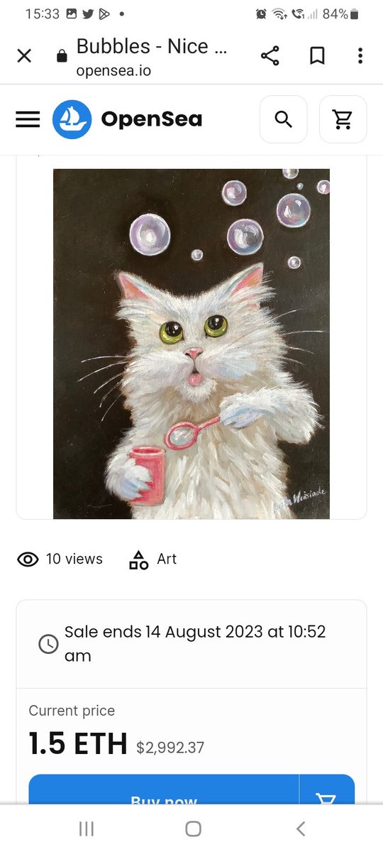 Bubbles - is now available as an nft on opensea see the link on my previous post! #NFT 
#NFTCommunity #nftart   #nftcollectors #NFTartist