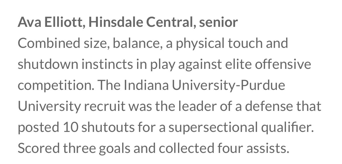 HC_GirlsSoccer's tweet photo. Well deserved @AvaElliott0 👏🏼 
@soccer3girlz https://t.co/5mHh2oeE55