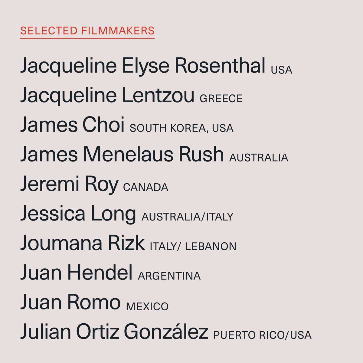 playlabfilms's tweet photo. 🔥THE LIST OF THE SELECTED DIRECTORS🔥
We are thrilled to announce the 50 creative directors who will be taking part in #CreatorsLab2023 with @kickthemachine🎬 Congratulations to the selected participants!!!🙌 We can't wait to see the magic that will unfold! 🌴 https://t.co/3tCeAUFemc