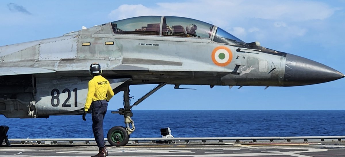 IN_Vikramaditya's tweet image. #R33 Shooter - Master of Flight Deck with absolute control of Fighter Operations. With his every Shot, the Flying Beasts are unleashed to paint Ocean with Fire and Fury #Vikramaditya #NavalShooters