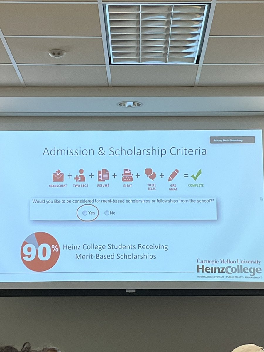 Breakfast with CMU’s <a href="/HeinzCollege/">Heinz College at CMU</a>! i3 develops these partnerships with colleges and universities that have iSchools such as CMU. 

As i3 scholars, students have access to scholarships and other opportunities from this partnership!