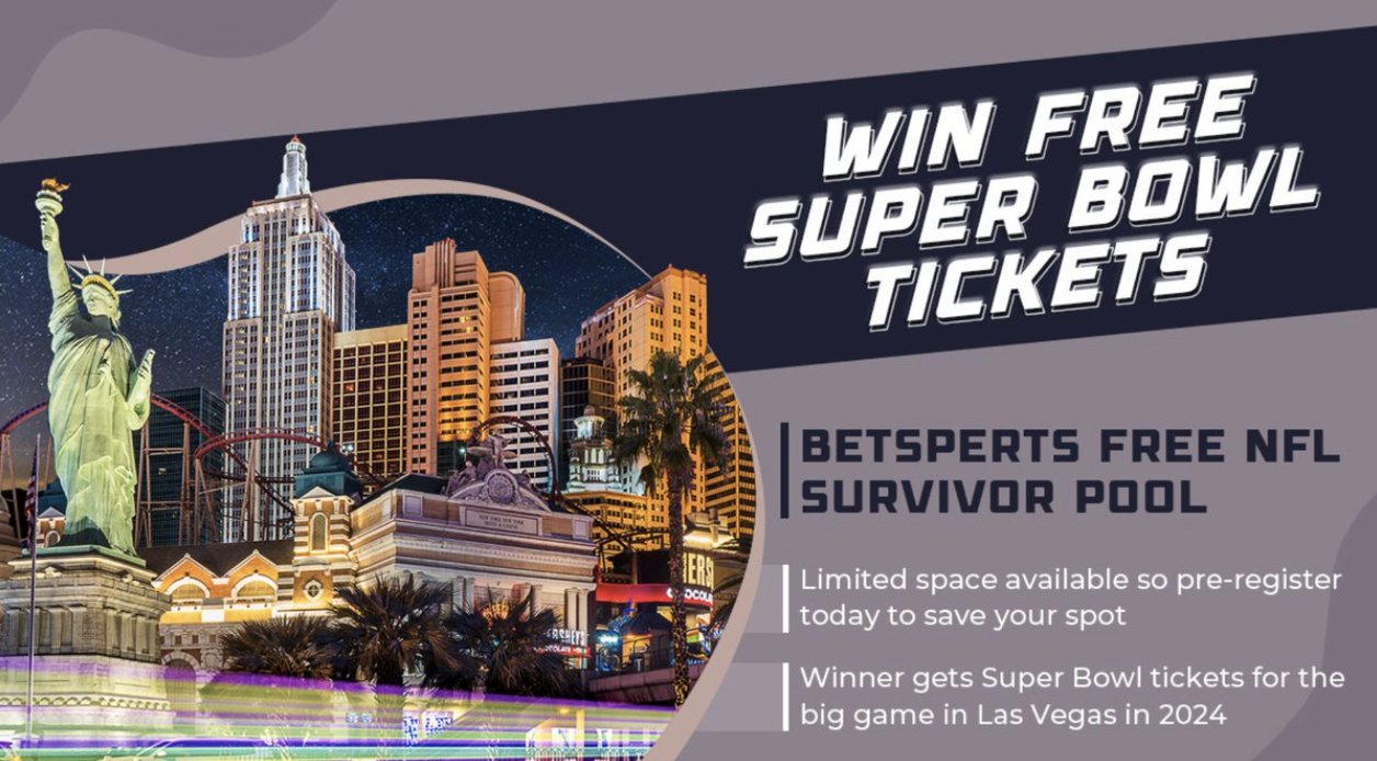 Bleacher Nation Bears on X: 'Want to win tickets to the Super Bowl? Our  friends at @betsperts are running a FREE survivor pool this season &  the winner gets tickets to the