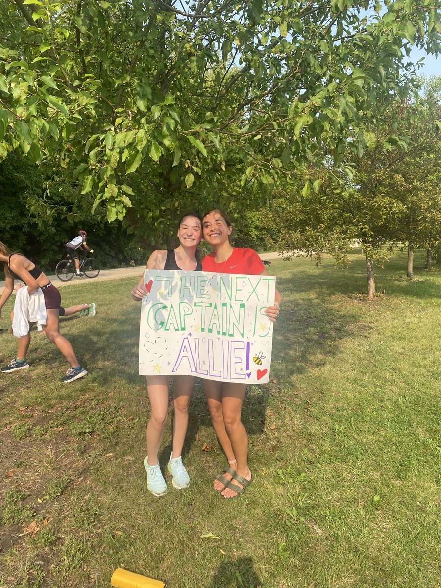 Captain #2 for the season is presented by Captain #1 Sophia. Congrats Allie VS.