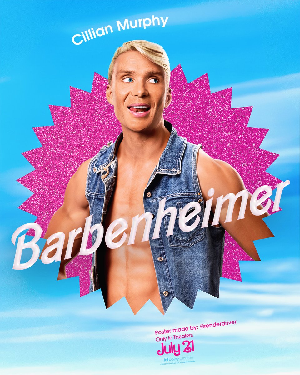 Cillian Murphy as Ken - BARBENHEIMER

Poster made by me: <a href="/renderdriver/">Render Driver</a> 

#renderdriver #barbie #oppenheimer #margotrobbie #cillianmurphy #barbenheimer #ken