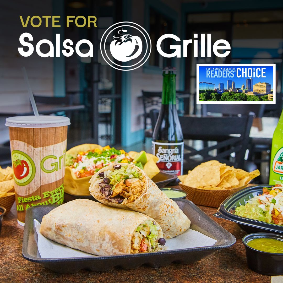 Vote daily in the Fort Wayne Newspapers Readers' Choice until July 30th, and help Salsa Grille win in 10 categories! Show your support for our #LocallyOwned business. Thank you for voting!

*Links available on our Facebook page*

#SupportLocal #FortWayne