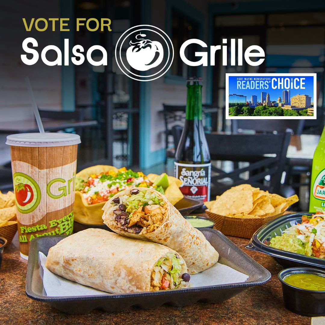 Vote daily in the Fort Wayne Newspapers Readers' Choice until July 30th, and help Salsa Grille win in 10 categories! Show your support for our #LocallyOwned business. Thank you for voting! *Links available on our Facebook page* #SupportLocal #FortWayne