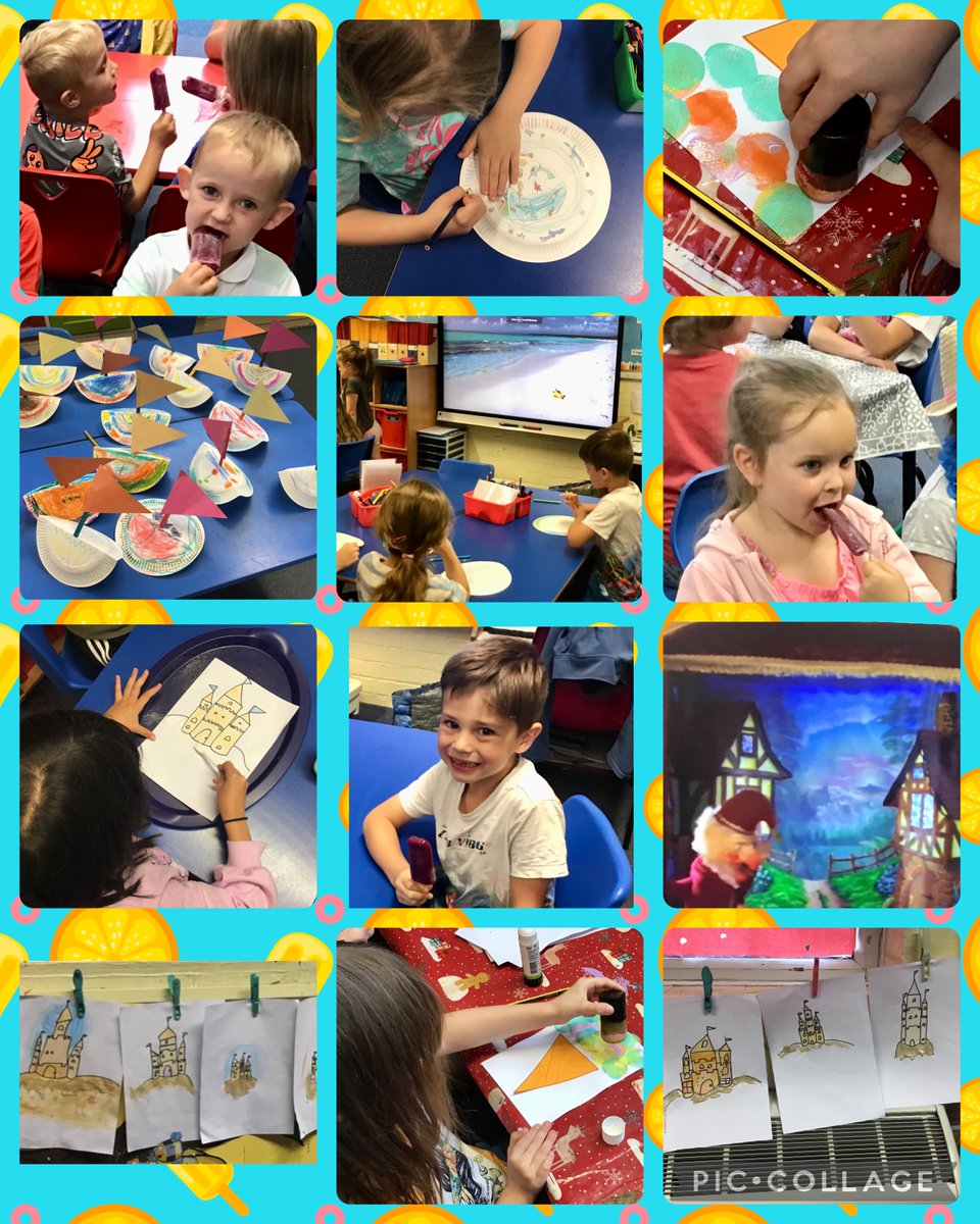 Did the infants let a ‘spot’ of rain dampen their enthusiasm for their ‘Beach day’? ☔️Of course not! They’ve been busy all day, only stopping for a refreshing ice lolly break! 🕶🏝⛱🐚☀️