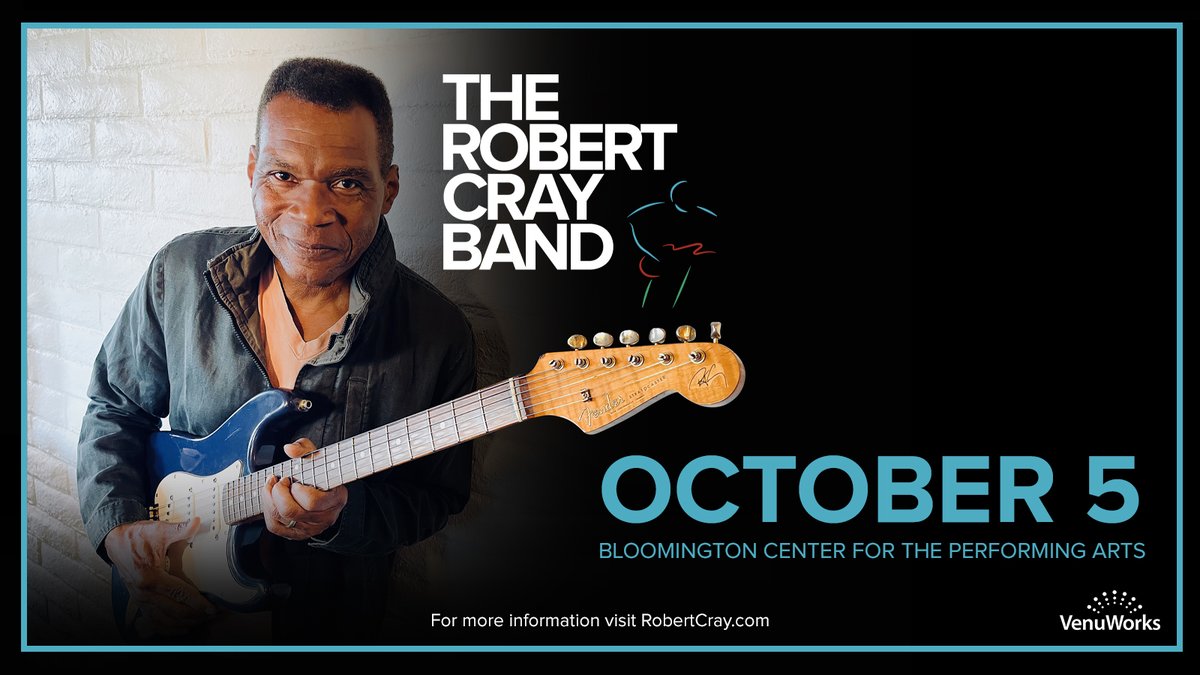 🎫 On Sale Alert!
Tickets for Blues artist Robert Cray at the BCPA October 5th 7:30pm are now on sale!
Tickets at the BCPA Box Office, (309) 434-2777 or ticketmaster.com/robert-cray-ba…