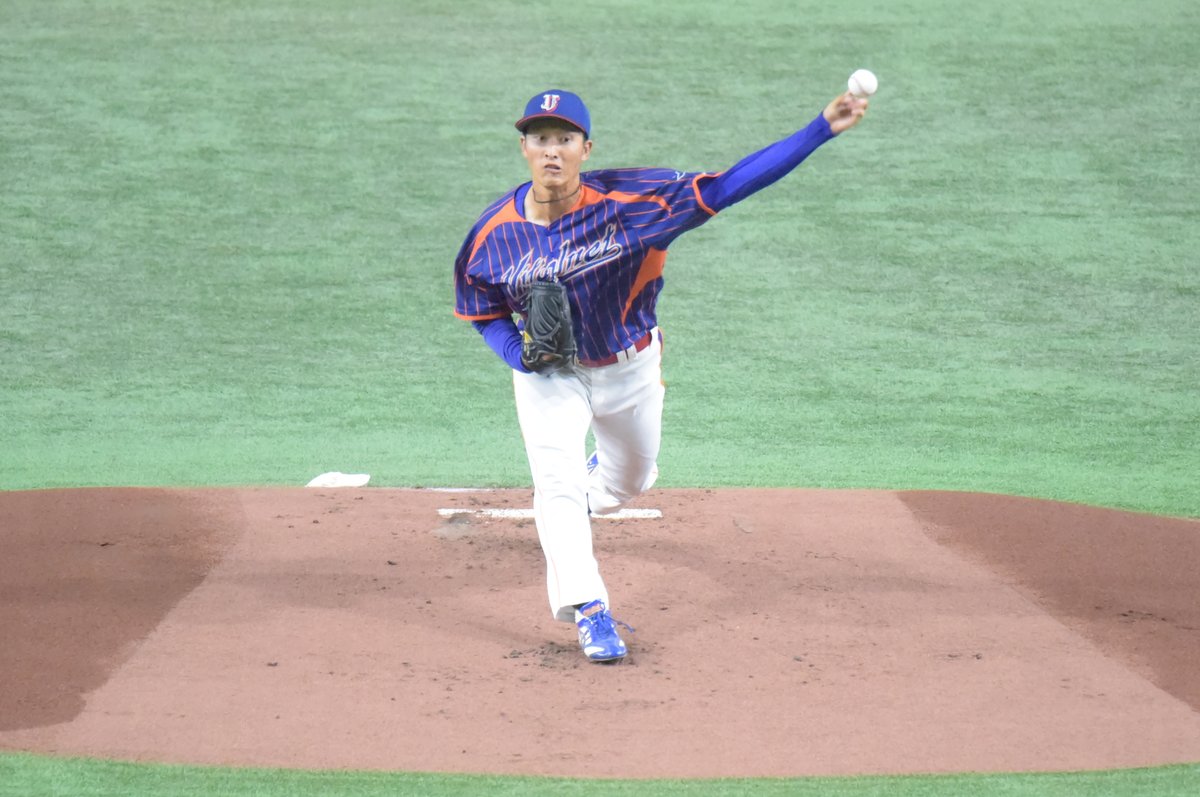 uchuupowerbb's tweet photo. バイタルネット・江村伊吹投手。1球だけ150出ました。 https://t.co/HErOOUHNfM