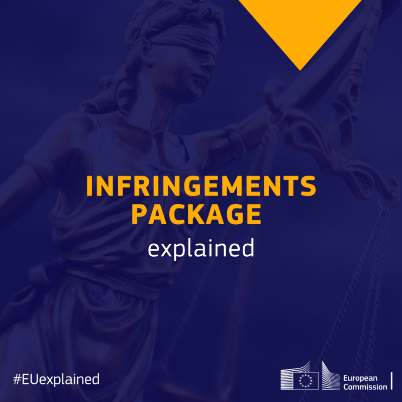 EU_Commission's tweet photo. The European Commission is responsible for monitoring whether EU laws are applied correctly and on time.

What are the different steps of an infringement procedure?

Here we explain more ↓

#EUexplained