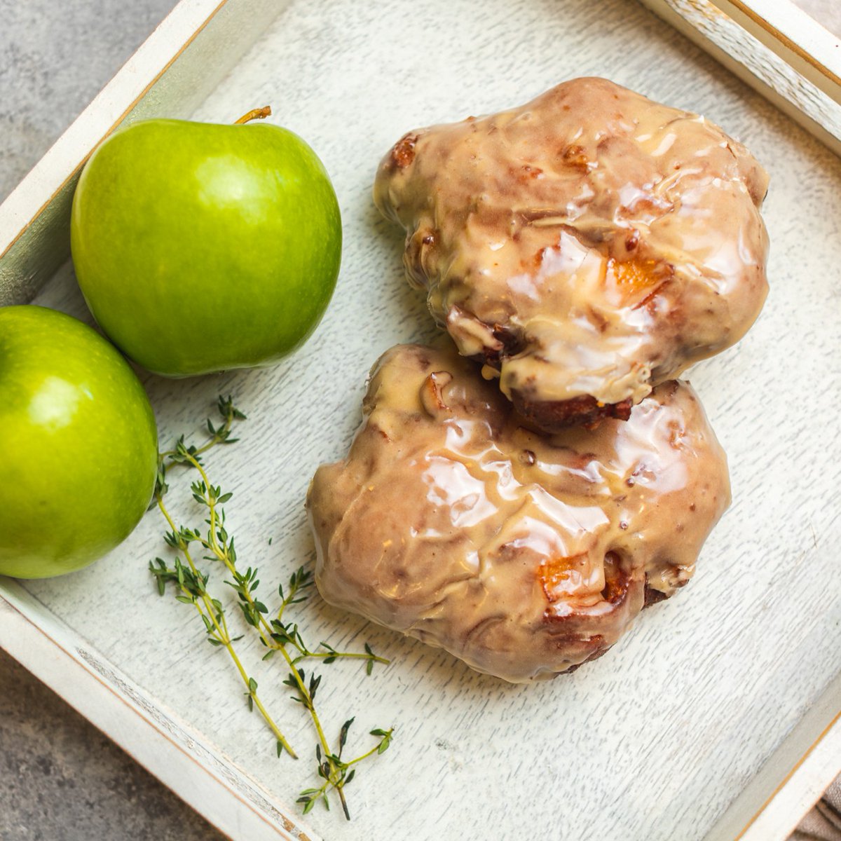 SidecarDoughnts's tweet photo. You've officially made it to the weekend. That can only mean one thing...it's #AppleFritterFriday baby! 🍏✨

Enjoy a delicious treat when you stop by the shop today! https://t.co/um81ig0unn