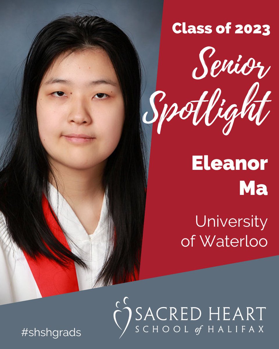 Put your hands together for our grad of the day, Eleanor Ma, who’s planning to join the Accounting and Financial Management Co-op Program at the @UWaterloo this fall. Congratulations, Eleanor! We’ll miss you, but know your best is yet to come! #shshgrads #MySHSH #graduation