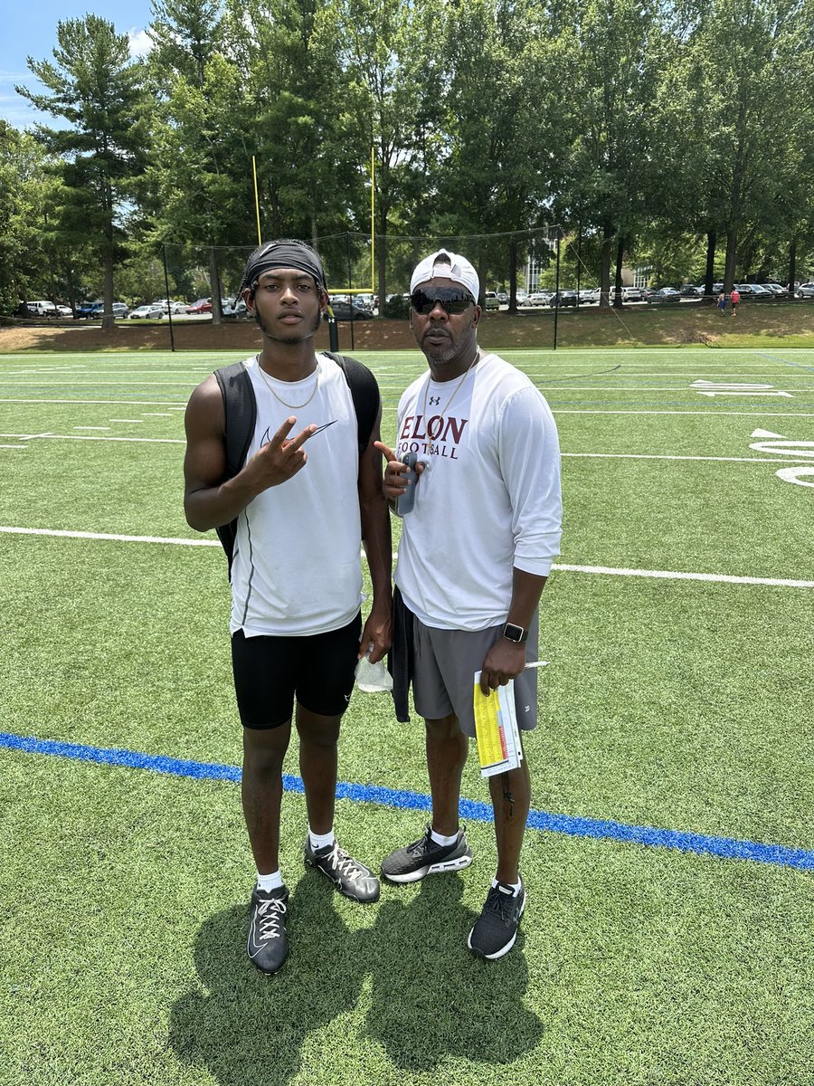 TyrekThompson_'s tweet photo. Had a great camp showcasing my talents @ElonFootball yesterday!! Thank you @Coach___E and @CoachHarris20 for the opportunity!
@FairmontGTFB https://t.co/EgiA2fRiEc