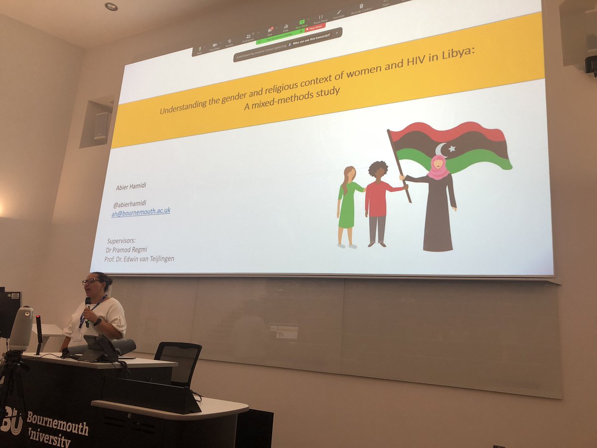 VanoraHundley's tweet photo. @AbierHamidi is exploring how gender and religion relates to women’s perceptions of HIV #CMPH @hss_bu #buproud @EvanTeijlingen https://t.co/19CkKLYrDV