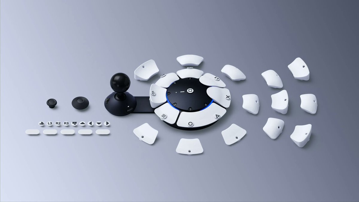 PintoGamingCr's tweet image. Este es #AccessController para #PS5, que saldrá  a la venta el 6 de diciembre por $89.99. Es un control dedicado a personas con capacidades diferentes y es muy modificable para ajustarse a la mayoría  de necesidades.
Tráiler : buff.ly/3XU1UoE