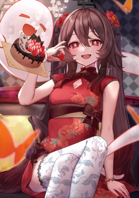 「貴方も私の誕生日を祝ってくれるの?ありがとう」 胡桃ちゃんお誕生日おめでとう大好きだよ〜!! #原神 #GenshinImpact #胡桃生誕祭2023