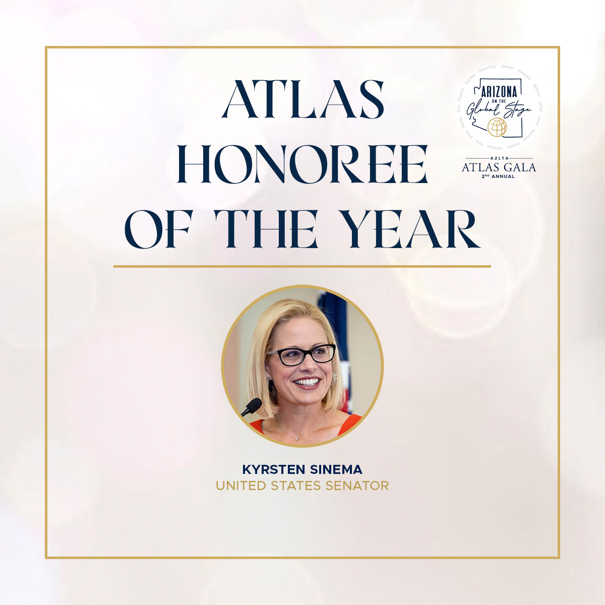 _AZLTA_'s tweet photo. 🌟Join us as we pay tribute to @SenatorSinema at AzLTA's annual ATLAS Gala - Arizona on the Global Stage, taking place on September 22. 🎉Senator Sinema's independent spirit has been instrumental in driving impactful legislation for our state and nation. https://t.co/Ha00ntmC0X