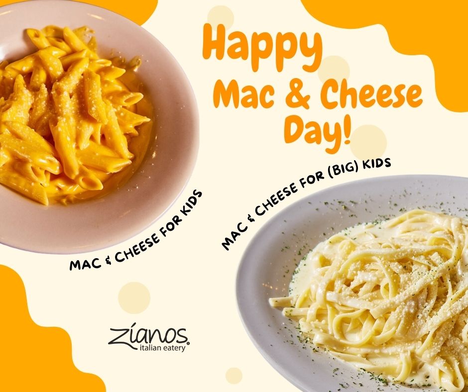 ZianosItalian's tweet photo. Happy National Mac and Cheese Day! It’s a reminder that you’re never too old for a bowl of pasta in delicious cheese sauce.  

Don’t forget to cast your daily vote for Zianos in the Readers’ Choice! Voting ends July 30th. 

#macandcheese #comfortfood #italianfood https://t.co/G31WYrA4CK