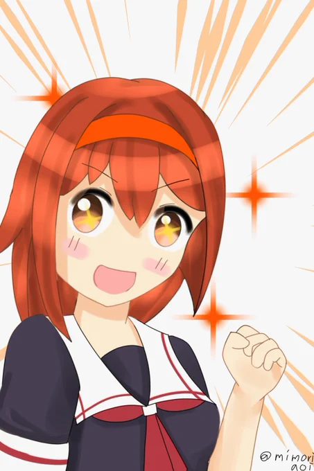 お姉ちゃんに任せなさい! 妹たちに頼られて嬉しい白露さん。 なんだかんだで、白露も姉力ありそう  #艦これ版深夜の真剣お絵描き60分一本勝負 #艦これ版真剣お絵描き60分一本勝負_20230714