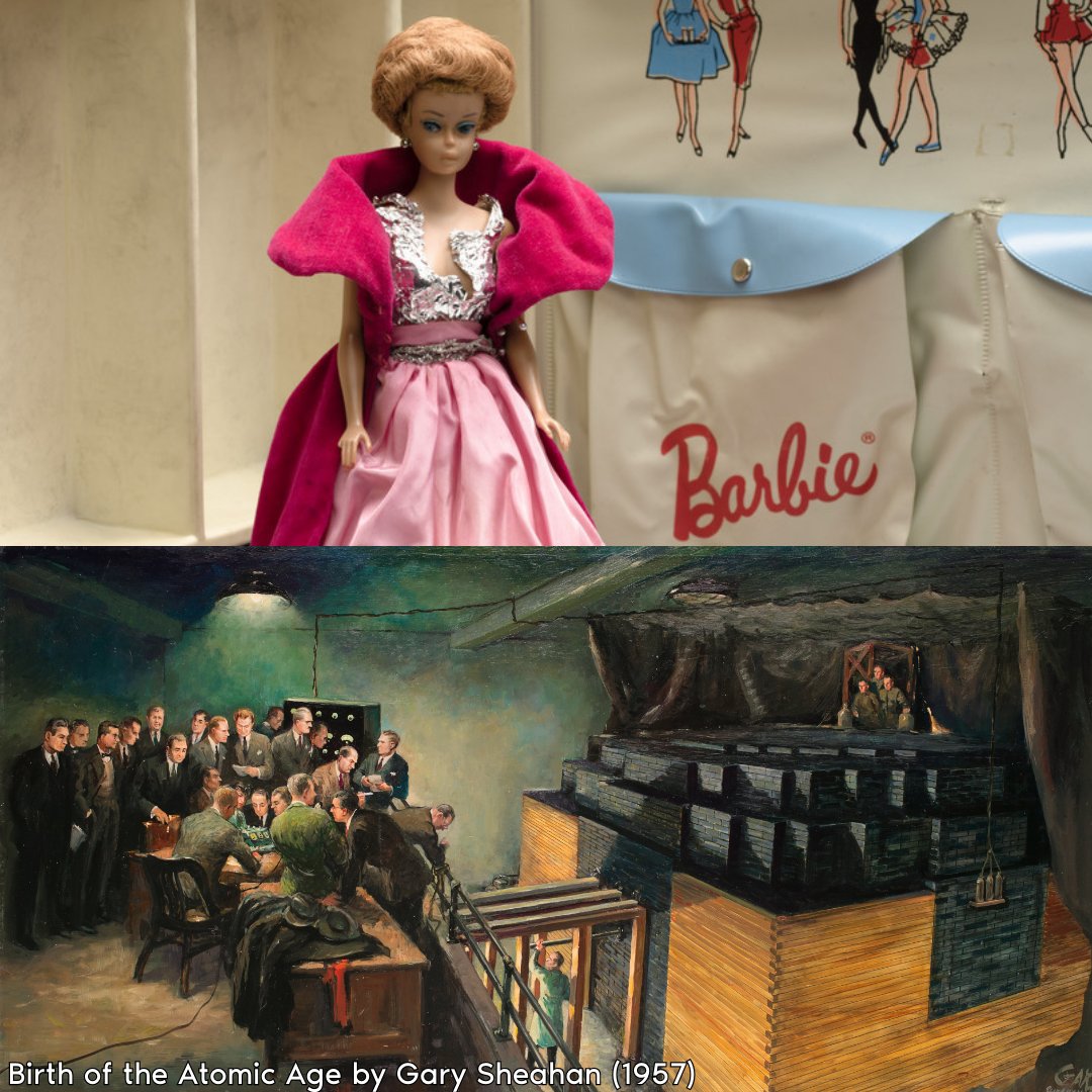 We couldn’t decide whether to post about Barbie or Oppenheimer, so here’s both! Learn more about Chicago’s connection to the #ManhattanProject here:  encyclopedia.chicagohistory.org/pages/783.html 
#Barbenheimer
