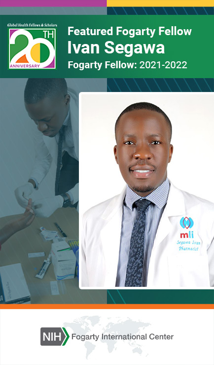 Fogarty_NIH's tweet photo. This #FogartyFellowFriday, we're featuring Ivan Segawa! He recently led a #GlobalHealth project with @uwdgh and co-funded by @NINR, making #PrEP more accessible in #Uganda's rural communities. Learn more: https://t.co/1lM2LEpEsm https://t.co/9ddGze4esB