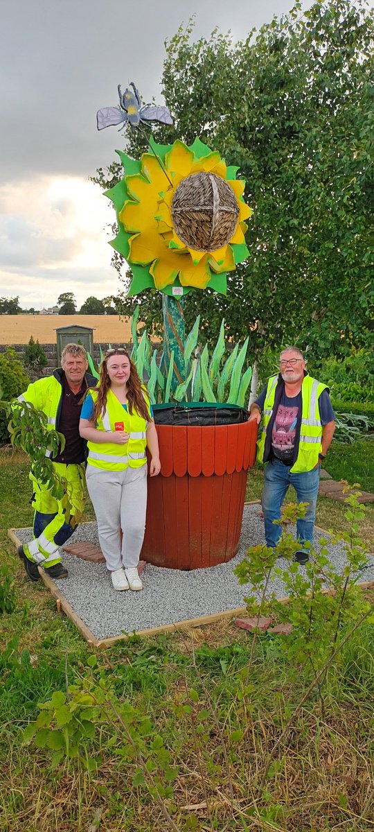 Julianstowndca's tweet photo. Get Meath Growing
One of the four raised beds in Julianstown Community Garden with vegetables just jumping out of the ground.
A Miracle Grow Sunflower that doesn't need watering which was made for us by Drogheda Men's Shed.
#getmeathgrowing #getirelandgrowing https://t.co/qPamA4ICtB