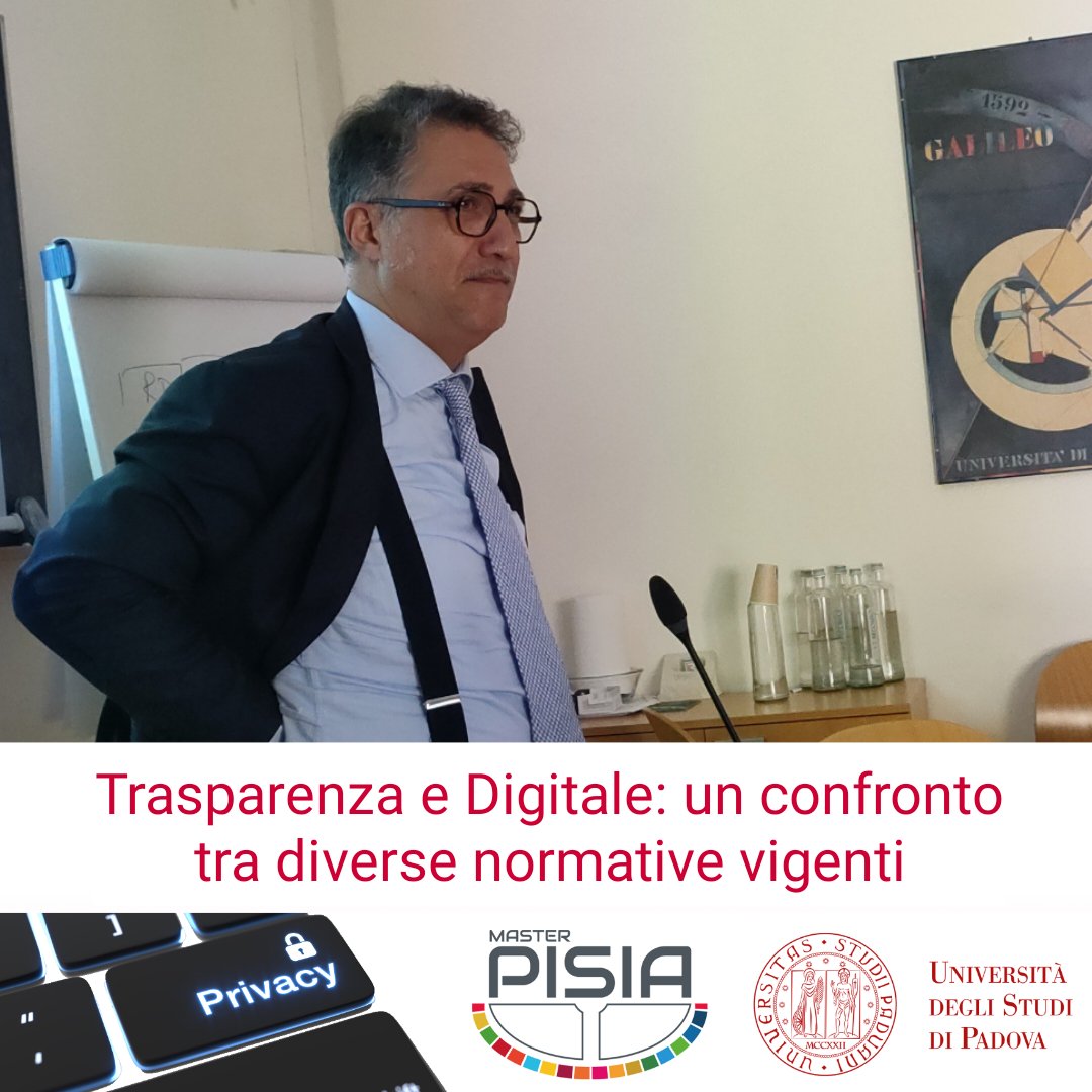 #masterPISIA #UNIPD
🌐Digitale e trasparenza tra diverse normative vigenti ✅ 
🧑🏻‍🏫con Prof.
<a href="/ManliodAgostino/">Manlio d'Agostino Panebianco</a> ⤵️