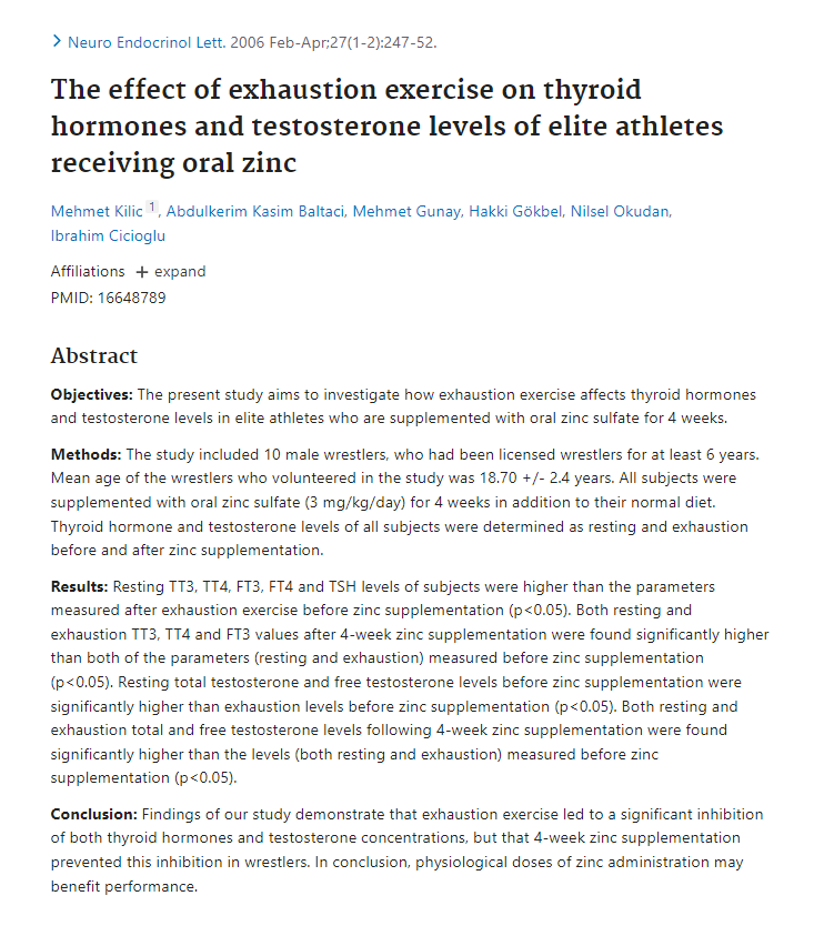 ZINC AND TESTOSTERONE. Zinc is well known for its testosterone