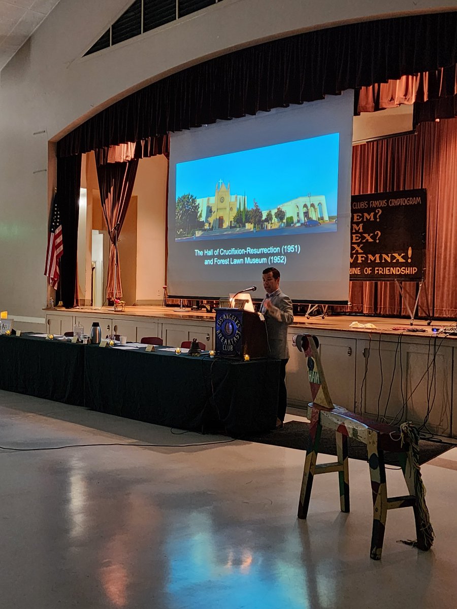 labreakfastclub's tweet photo. Thanks to Dr. James Fishburne for sharing some EGGS-tremely interesting info with us about the HOCR and the @forestlawn Museum this past Wednesday!

#forestlawnmuseum #onwednesdayswelabc #labreakfastclub #lahistory https://t.co/VSVEGJnzFu