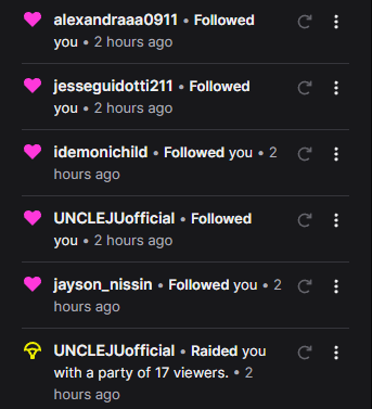 inferno_pyre's tweet photo. Stream Ended! Thank you so much for the support as usual, and thank you especially to @pizzeriaaa_ and @UNCLEJUofficial for the raids and bringing your communities over to my stream!❤️ https://t.co/Zy9edHITBo