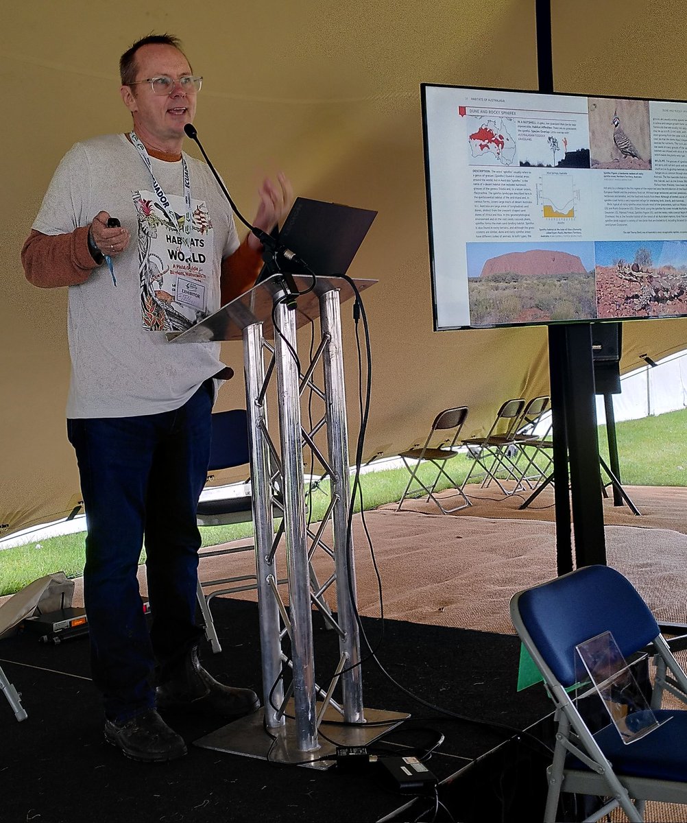 Great talk by Iain Campbell in the Turnstone Tent about Habitats of the World right now! Get out of the rain and join us! <a href="/PrincetonNature/">Princeton Nature</a> <a href="/GlobalBirdfair/">Global Birdfair</a>