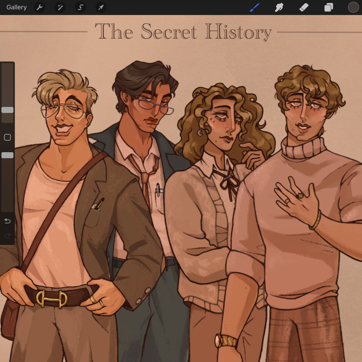 toothy_crow's tweet photo. @RosyHaven Hi I’m crow, and my friend and I are making a visual novel based on The Secret History! I’ve been having a lot of fun with the characters! https://t.co/7dDVxosB2K
