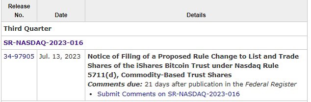 JUST IN: 🇺🇸 SEC acknowledges BlackRock's Spot #Bitcoin ETF application.