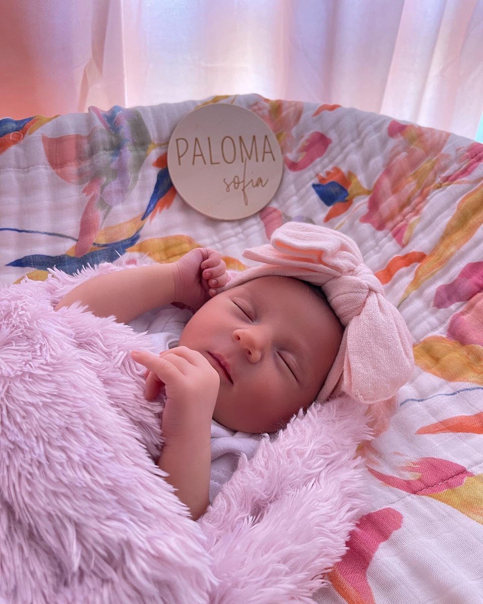Introducing…

Paloma 🕊️Sofia
Born 7•9•23 at 11:08pm 
Weighing 7lbs, 3oz.

Our little dove came into this world with grace and is the perfect symbol of peace + love. We are soaking in all the baby snuggles as a new familia of four. Bienvenida sweet baby Paloma, we love you!