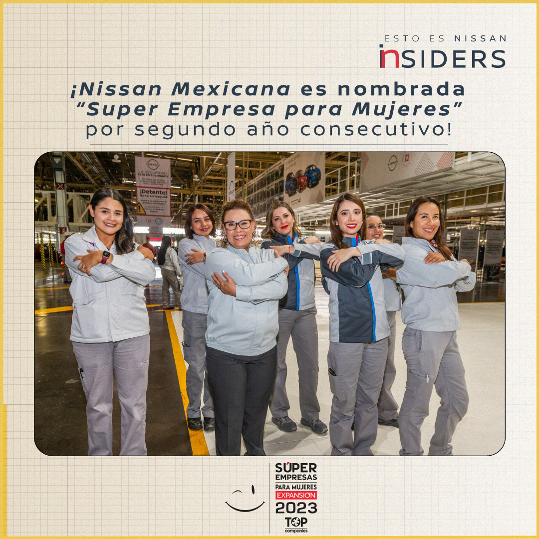 😍Nissan obtuvo por segundo año consecutivo la certificación "Super Empresas para Mujeres".🙋🏻‍♀️ Ejemplo de equidad de género y empoderamiento femenino en el trabajo ¡Orgullosos de promover la participación activa de nuestras colaboradoras! 🙌
bit.ly/3NQT9qA
#NissanInsiders